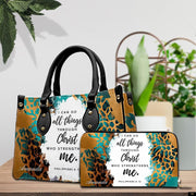 PREAUREUM "{split_values}" Personalized {collection_title} Leather Handbag
