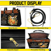 Four-panel showcase illustrating design details, hardware, and interior layout.