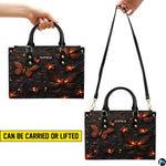 Carrying options demonstration illustrating handheld and shoulder wear for the firefly handbag.