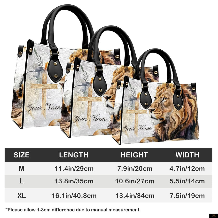 PREAUREUM "{split_values}" Personalized {collection_title} Leather Handbag