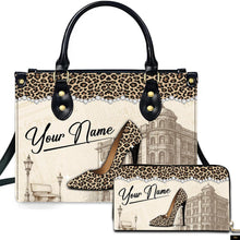 PREAUREUM "{split_values}" Personalized {collection_title} Leather Handbag