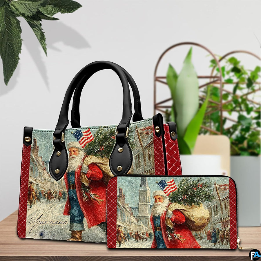Close-up detail showcasing the fine vintage print texture and holiday scene artwork.