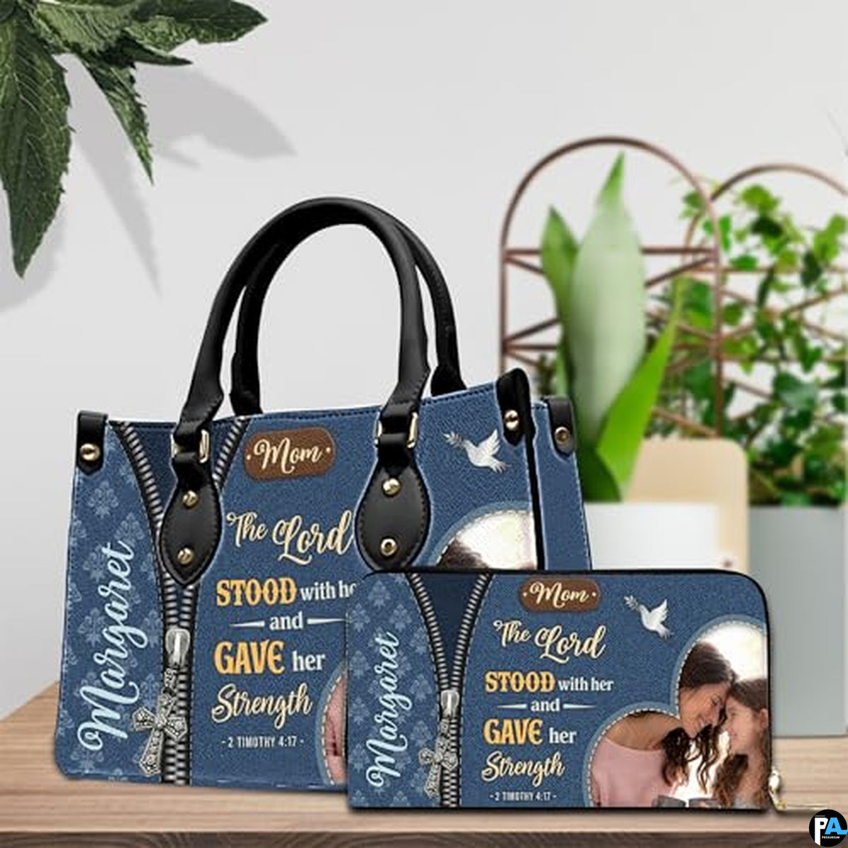 Personalized Christian Personalized Photo Tote Bag, Gift for Mom