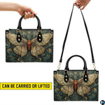 Personalized Butterfly Leather Handbag – Gothic Moon Bag with Adjustable Strap and Matching Witchcore Purse for Women