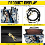 Feature infocard showing hardware attachments, zipper, and interior compartment.