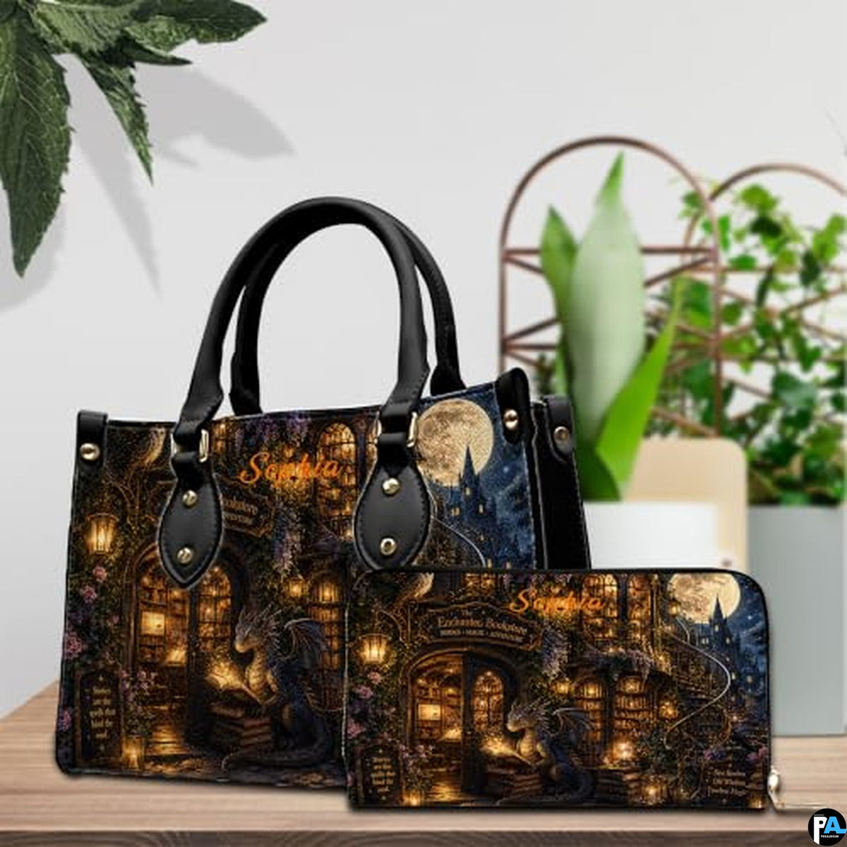 Bookstore Leather Bag, Book Purse for Book Lovers, Shoulder Bag