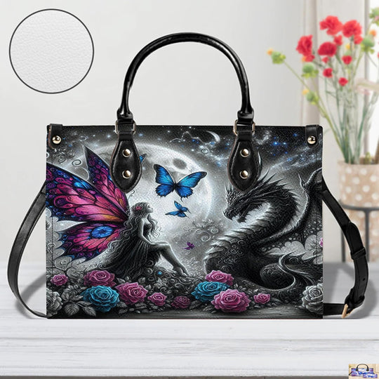 PREAUREUM "{split_values}" Personalized {collection_title} Leather Handbag