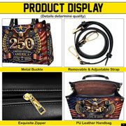 PREAUREUM "{split_values}" Personalized {collection_title} Leather Handbag