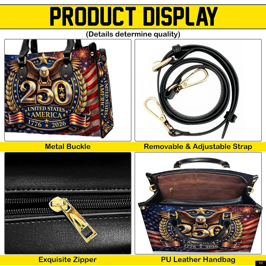 PREAUREUM "{split_values}" Personalized {collection_title} Leather Handbag