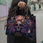 Personalized Halloween Leather Handbag – Custom Witch 3D Printing Effect Purses For Women – Spooky Gothic Shoulder Bag