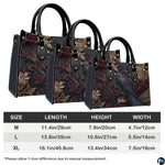 Gothic baroque raven floral handbag shown alone on white background.