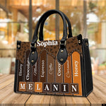 PREAUREUM "{split_values}" Personalized {collection_title} Leather Handbag