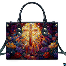 Custom Catholic Virgin Mary Leather Bag, Personalized Name Handbags and Purses for Christian Women Religious Bag Gifts