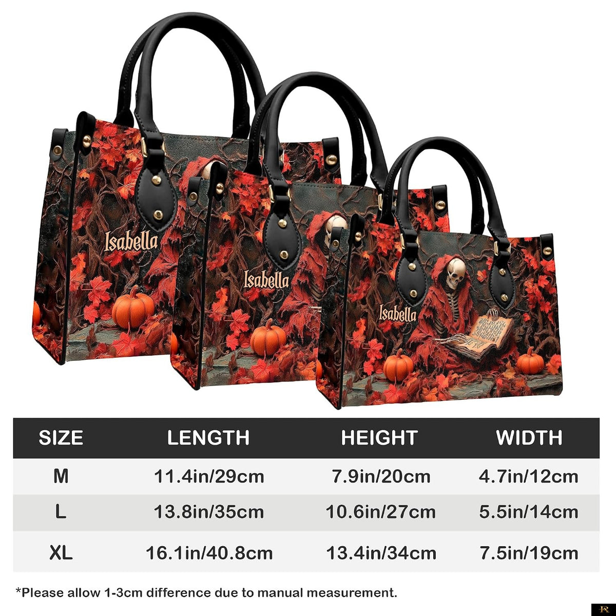 PREAUREUM "{split_values}" Personalized {collection_title} Leather Handbag