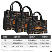 PREAUREUM "{split_values}" Personalized {collection_title} Leather Handbag