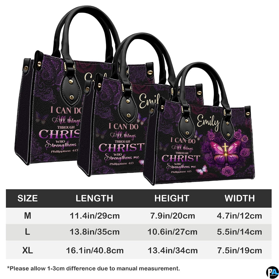 Macro close-up highlighting artistic details of glowing cross, butterfly wings, purple roses, and scripture typography