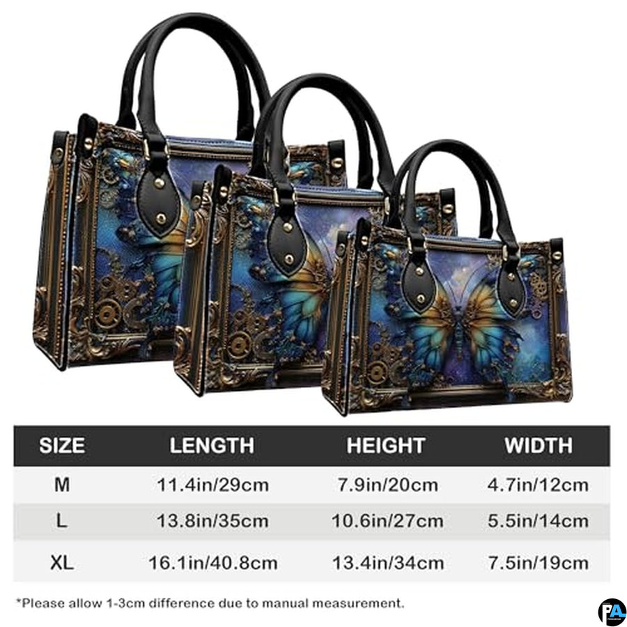 Personalized Steampunk Butterfly Ornate Frame Handbag