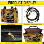 Black Girl Leather Handbag Custom Name Afrocentric Bag for Women with Leather Purse Gift for Mom Sister Daughter Melanin