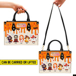 PREAUREUM "{split_values}" Personalized {collection_title} Leather Handbag