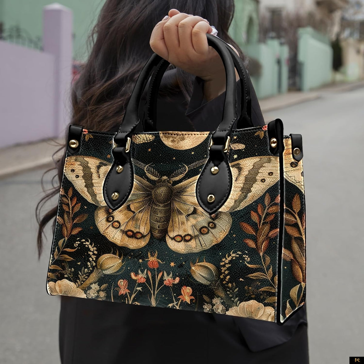 PREAUREUM "{split_values}" Personalized {collection_title} Leather Handbag