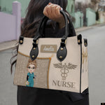 PREAUREUM "{split_values}" Personalized {collection_title} Leather Handbag