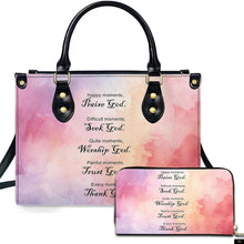 PREAUREUM "{split_values}" Personalized {collection_title} Leather Handbag