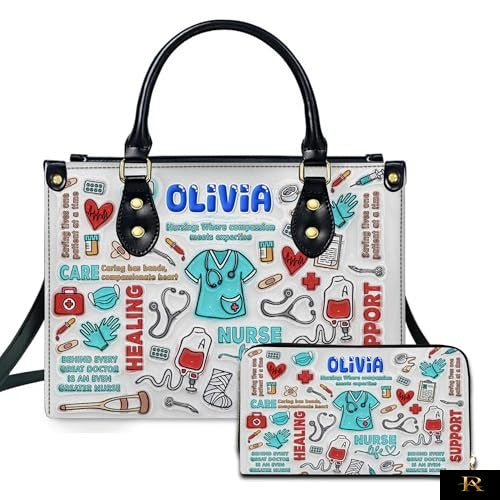 PREAUREUM "{split_values}" Personalized {collection_title} Leather Handbag