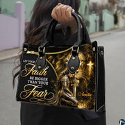 Personalized Christian Leather Handbag, Jesus Christian Tote Bag, Bible Purse, Religious Bags Gift for Mom, Women