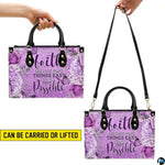 Personalized Flower Floral inspirational quote Handbag for Faith Gift