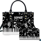 Monochrome Piano Keys Vintage Microphone Musical Art Design