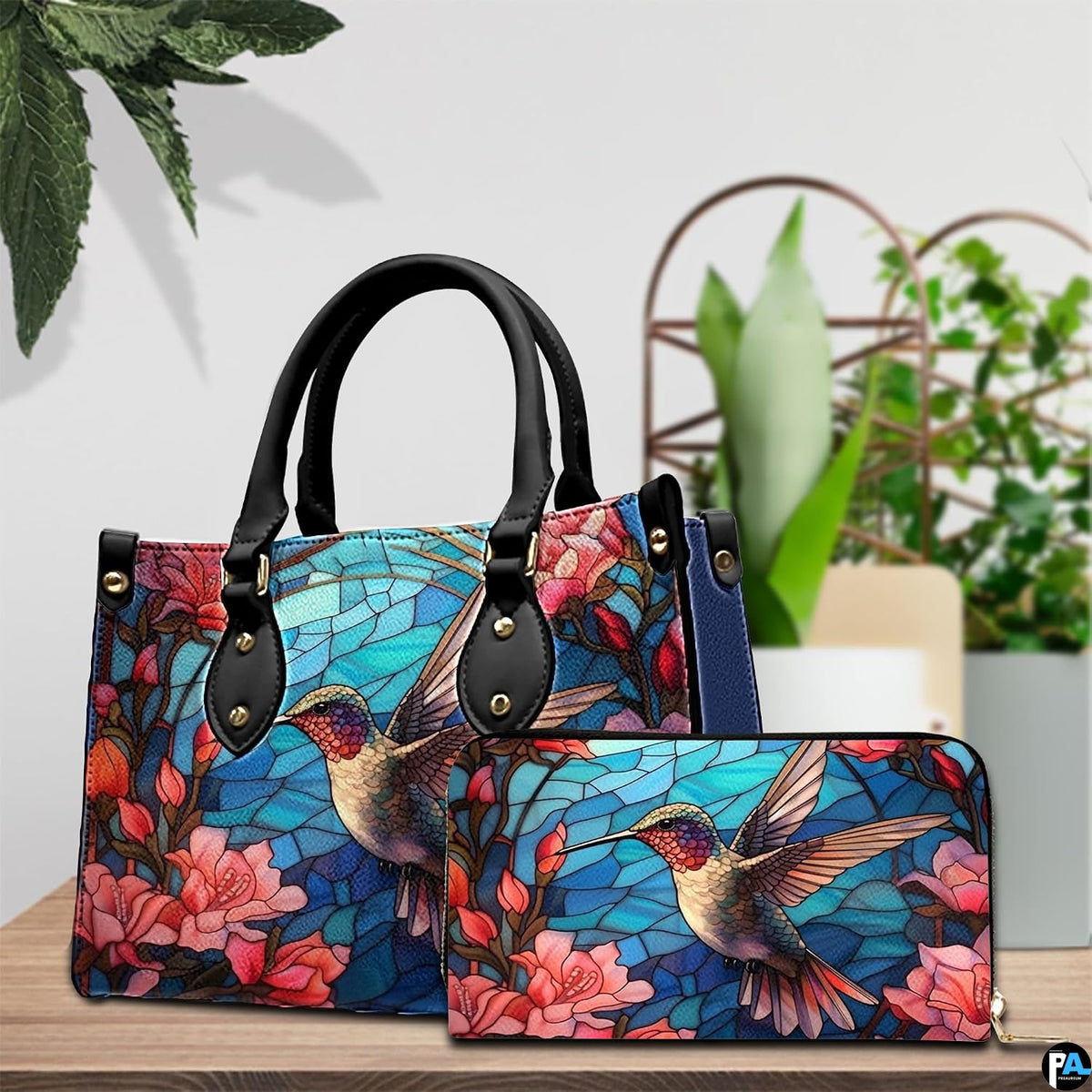 Interior view of the matching wallet highlighting dedicated card slots and compartments.