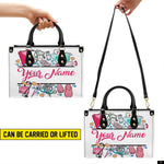 PREAUREUM "{split_values}" Personalized {collection_title} Leather Handbag