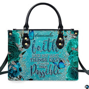 Personalized Flower Floral and Inspirational Handbag - Design 01