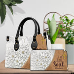 PREAUREUM "{split_values}" Personalized {collection_title} Leather Handbag