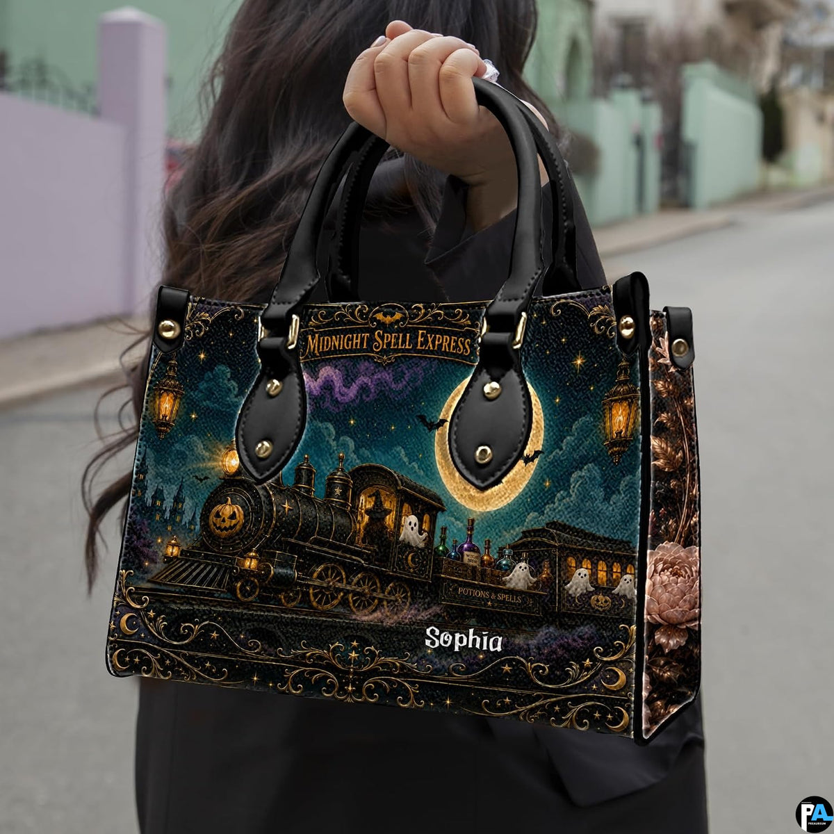 Frontal presentation highlighting the ghost train art design on the primary accessory silhouette.