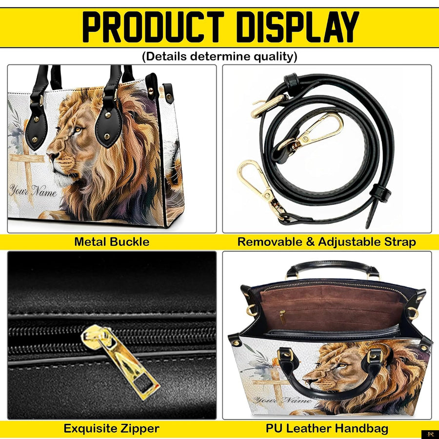 PREAUREUM "{split_values}" Personalized {collection_title} Leather Handbag