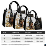 Proportion comparison graphic illustrating medium, large, and extra-large scale options for the handbag