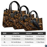 Personalized Halloween Gothic Leather Handbag Custom Raven Black Cat Purse Dark Fantasy Shoulder Bag Gift for Women