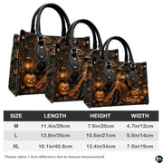 Personalized Witch Handbag with Purse, Custom Name Gothic Leather Bag Set for Women, Halloween Shoulder Bag, Witch Gift
