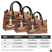 Personalized Book Lover Leather Bag, Just A Girl Who Loves Book Handbag With Name, Books Purse, Gifts For Readers, Writer