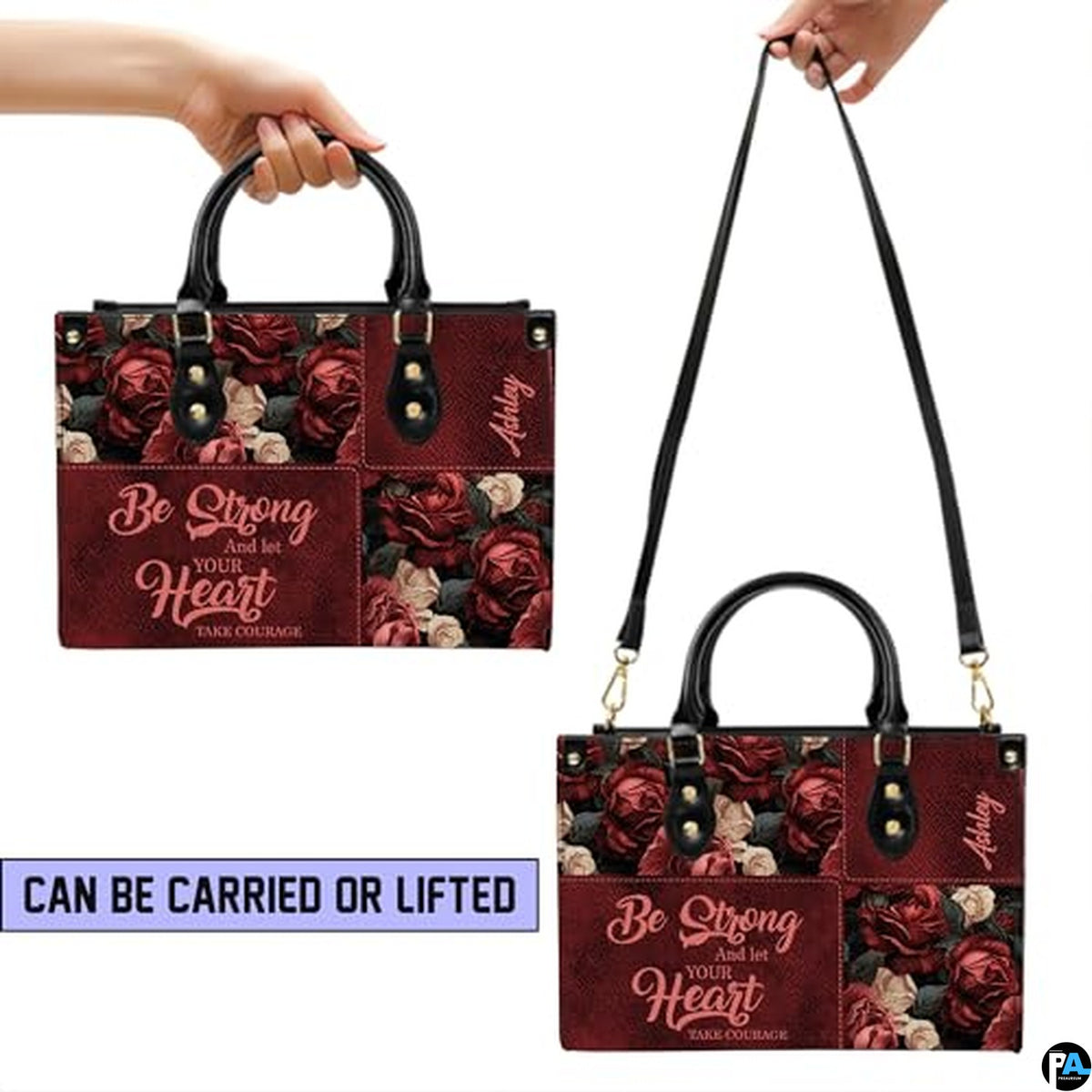 Personalized Christian Leather Handbag, Jesus Christian Tote Bag, Bible Purse, Religious Bags Gift for Mom, Women