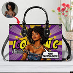 PREAUREUM "{split_values}" Personalized {collection_title} Leather Handbag