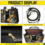 Black Cat Leather Bag – Vintage Cat Art Handbag, Stylish Animal-Themed Purse, Unique Gift for Cat Lovers