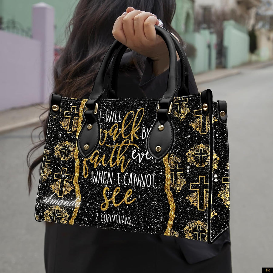 PREAUREUM "{split_values}" Personalized {collection_title} Leather Handbag