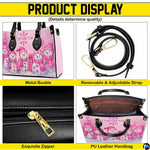 Product display highlighting gold buckles, detachable shoulder strap, top zipper closure, and interior lining.