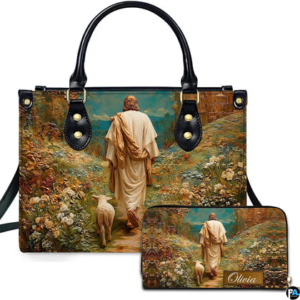 Good Shepherd wildflower meadow handbag and matching wallet set
