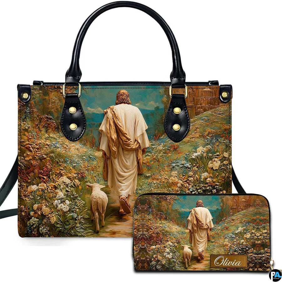 Good Shepherd wildflower meadow handbag and matching wallet set