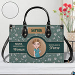Complete matching handbag and wallet set in sage green nurse arrangement