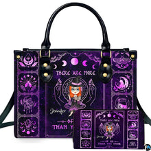 Personalized Witch Leather Bags, Halloween Purses For Women, Witch Art Bag, Spooky Halloween Purses, Holiday Gifts