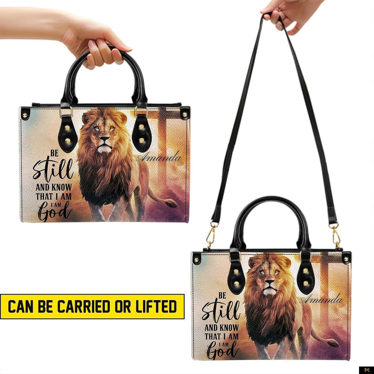 PREAUREUM "{split_values}" Personalized {collection_title} Leather Handbag